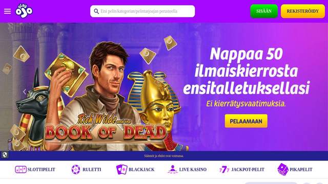 PlayOJO casino screenshot